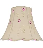 Aspen Creative 34009A, Transitional Scallop Bell Shape Spider Construction Lamp Shade in Apricot,...
