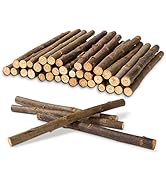 QTLCOHD 100Pcs 6 Inch Wood Sticks for Crafts, 0.3-0.5 Inch Diameter Twigs for Crafts, Natural Min...