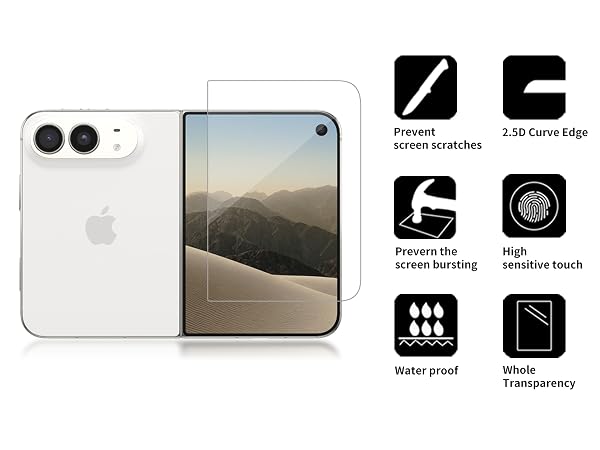 Tempered Glass outer Screen Protector for iPhone Duo