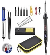 WMORE Soldering Iron Kit 80W Portable Solder iron with Digital Display Adjustable Temperature Sol...