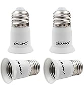 DiCUNO E26 to E26 3CM/1.2 Inch Socket Extender, E26 to E26 Lamp Bulb Socket Extension, Lamp Holde...