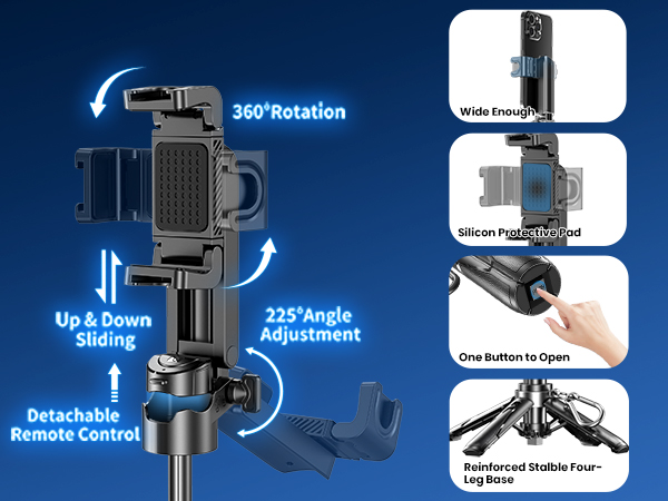 360° Rotation &amp; 225° Angle Adjustment