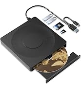 5 in 1 External DVD Player For Laptop with LightScribe DVD Burner CD Rom External CD/DVD Drive Fo...