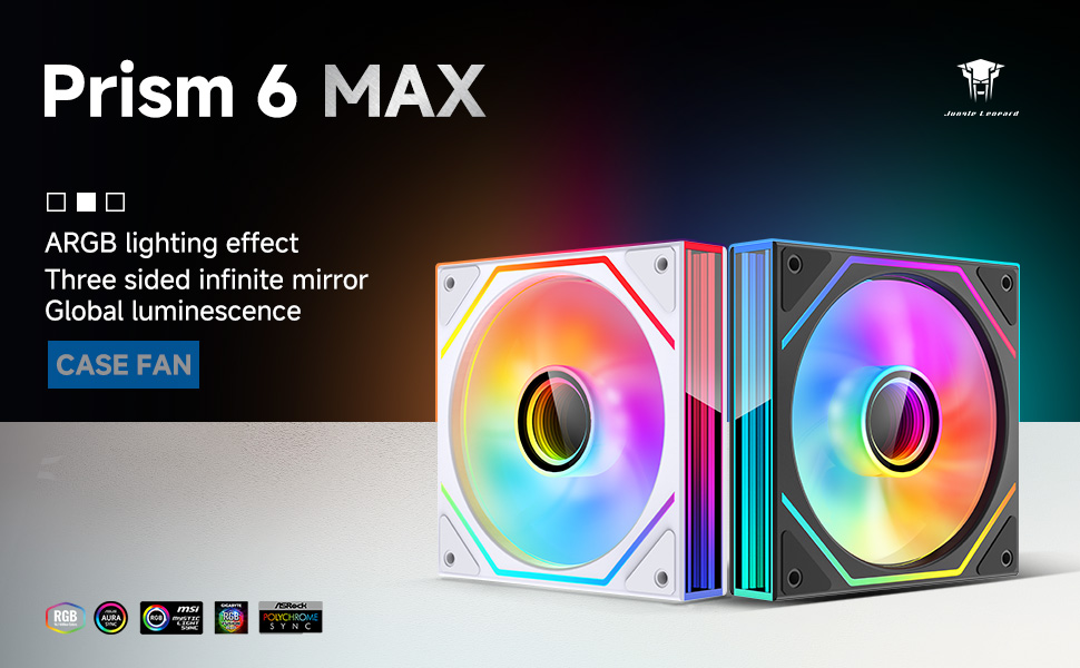 20mm ARGB PC Case Fan - 3-Sided Infinite Mirror &amp; Axis Infinite Mirror Light Effect