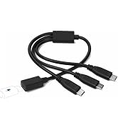 Gavynx USB C Splitter (1Ft),USB C Female to 3 Male 1 in 3 Out Portable Y Splitter Cable Supports ...