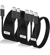 3-Pack Black [3.3FT+6.6FT+10FT] 60W USB C to USB C Cable, Type C Fast Charging Cable for iPhone A...