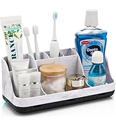 GFWARE Marble Bathroom Countertop Organizer - Detachable 7 Slots Kids Electric Toothbrush and Too...