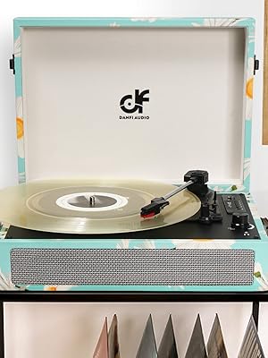 record player for vinyl with speakers