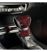 AOCISKA Universal Bling Car Gear Shift Cover,Leather Auto Gear Shift Knob Cover with Glitter Blin...