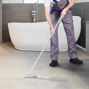 grout brush with long handle