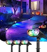 Linkind Solar Lights Outdoor Waterproof IP67, StarRay RGB Solar Spot Lights Outdoor, Color Changi...