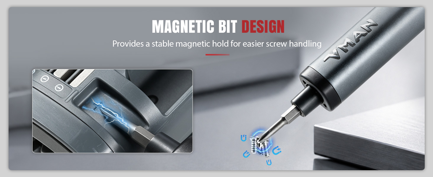 Precision Electric Screwdriver Set 78 in 1 Mini Electric Screwdriver, Magnetic Rotatable Rack
