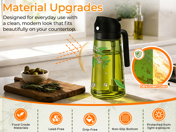 2 in 1 Olive Oil Dispenser Bottle Set