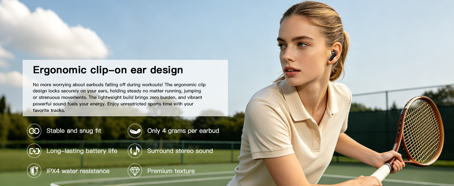 Ergonomic clip-on ear design