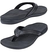 Thearches Men's Flip flops Orthotic Arch Support Sandals, Recovery Supportive Flip flop Slides fo...