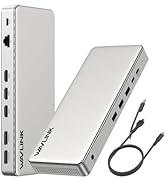 WAVLINK Laptop Docking Station, SM770 Dock,Triple HDMI, Dual DisplayPort | Triple 4K@60Hz, 100W P...
