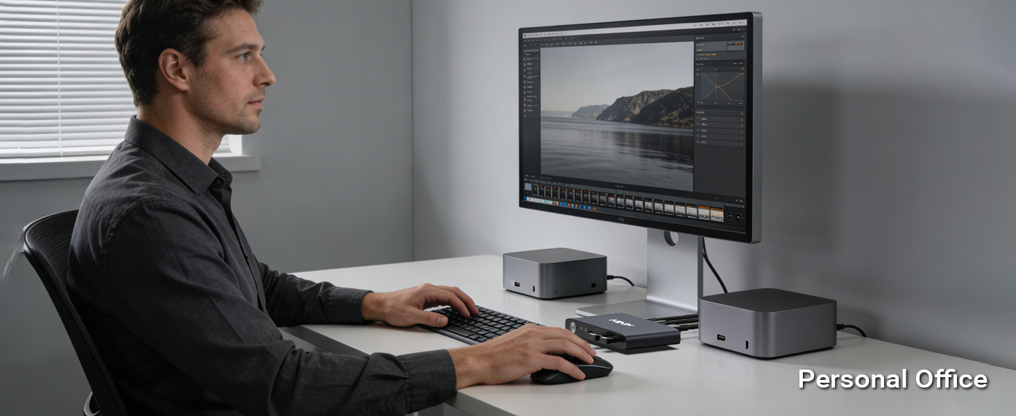 MINIX K1 USB C KVM Switch 1 Monitors 2 Computers