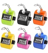 KTRIO Pack of 6 Handheld Tally Counter 4-Digit Number Count Clicker Counter, Hand Mechanical Coun...