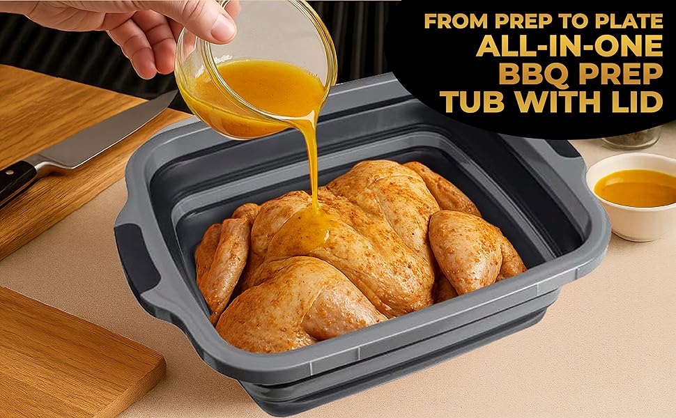Best BBQ prep tub and Insulated bbq blanket for resting meat to prep and cook meat like a pro