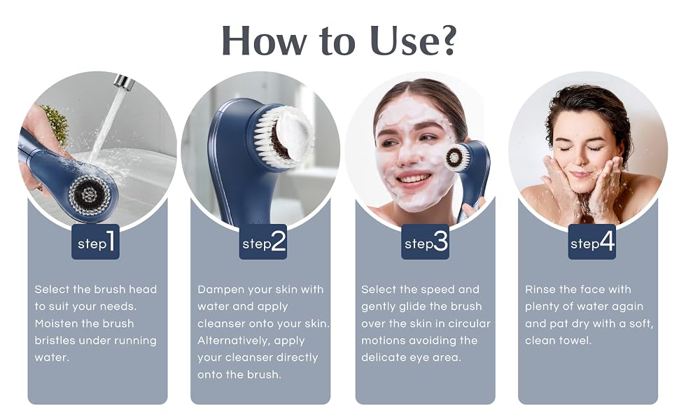 Waterproof Face Cleanser Brush for Men and Women