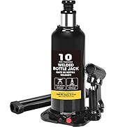BIG RED 10 Ton (20,000 LBs) Torin Welded Hydraulic Car Bottle Jack for Auto Repair and House Lift...
