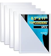 5 PCS Page Protectors Heavy Duty, 8.5×11 Top Loader, Clear Document Holder, Hard Plastic Sleeves ...
