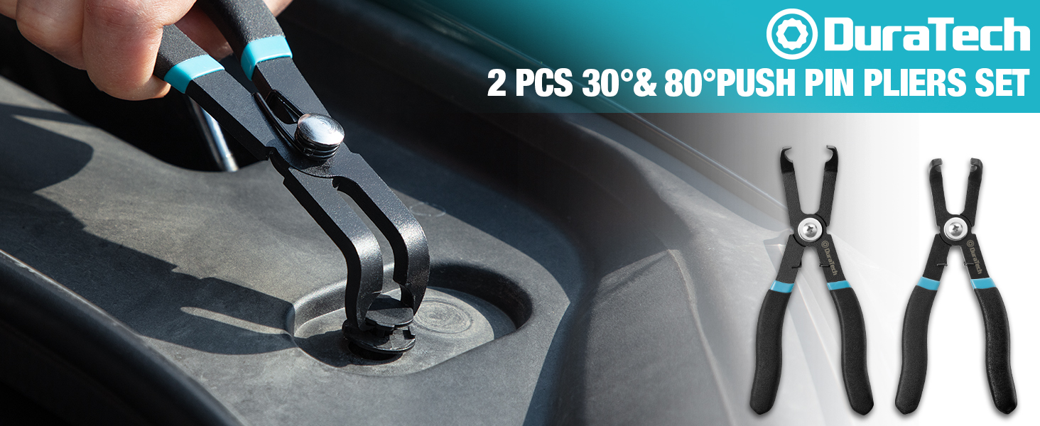 2 PC 30° &amp; 80° Push Pin Pliers Set-1