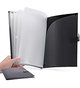 Cesil 10-Pocket File Folder, Letter A4 Paper Project Organizer Folders with Snap Button, Plastic ...