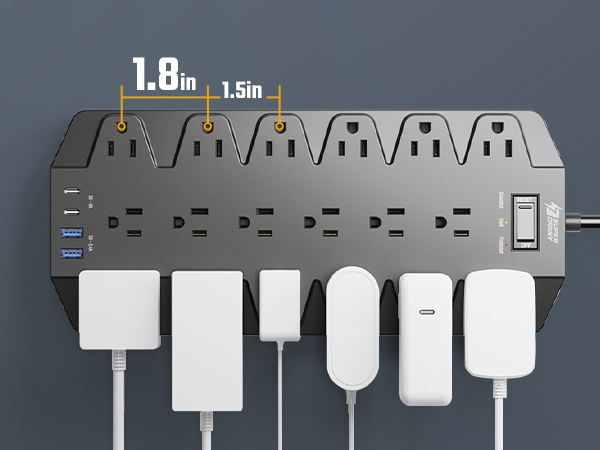 surge protector flat plug