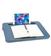 Lap Desk, Portable Laptop Desk Fits Up to 16“ Laptops, with Tablet Slot, Built-in Cushion, Great ...