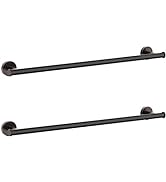 Cilee 2 Pieces Oil Rubbed Bronze Towel Bar Set, Hand Towel Holder Bathroom Hardware Set,24 Inch T...
