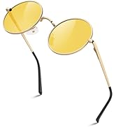 Sunier Round Sunglasses Men Womens Shades Polarized Retro Circle UV400 Sun Glasses