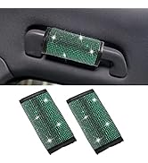 AOCISKA Bling Bling Auto Safety Door Handle Cover,Crystal Diamond Pull Gloves Pads,Rhinestone Lea...