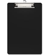Macroclo Small Clipboards, Black Clip Board for Classroom, Students, Kid, A5 Plastic Mini Clipboa...
