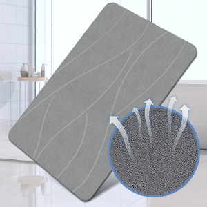 The stone bath mat made of 100% diatomaceous earth