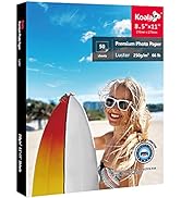Koala Premium Photo Paper 8.5x11 Inch Luster Finish, Soft Gloss 66lb Water-resistant, for Inkjet ...