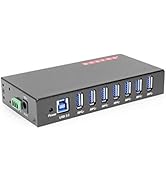 Gearmo 7-Port USB 3.0 Din Rail Mountable Hub Metal Chassis