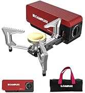 CAMPLUX FoldGo Camping Stove, 7500 BTU Portable Butane Gas Stove, Foldable Cassette Stove with Ca...