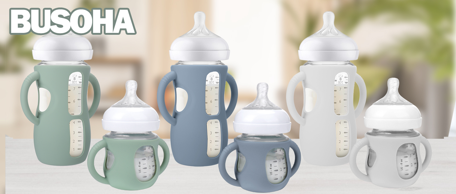 Silicone sleeve for avent glass bottles