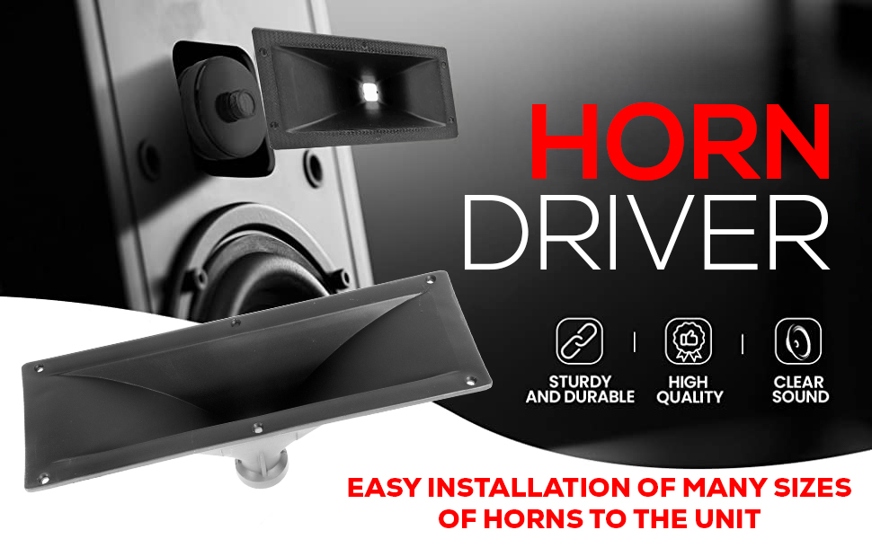 5 CORE Heavy Duty 7X14 Inch Directivity Tweeter Exit Horn Throat Lens Easy Twist On/Off