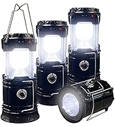 Collapsible Portable LED Camping Lantern XTAUTO Lightweight Waterproof Solar USB Rechargeable LED...