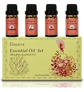 Elaunva Essential Oils Set,100% Pure Natural,4 Scents(Clove/Ylang Ylang/Rose/Chamomile),10ml Each...