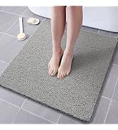 SONGZIMING Textured Shower Bathtub Mat, 24 x 24 Inch, Non Slip Bathtub Mat with Drain, Quick Dryi...