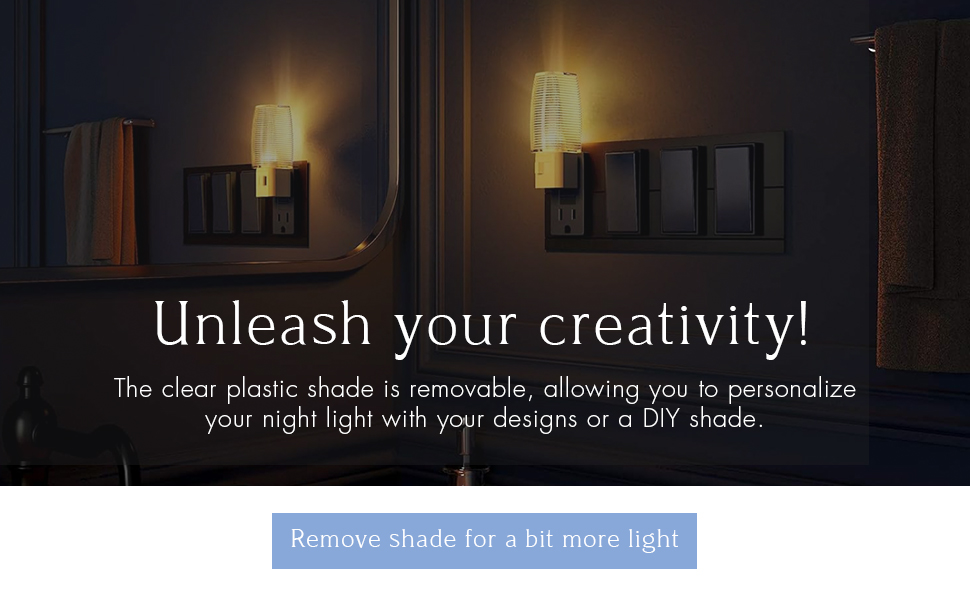 Plug in Night Light with Manual On/Off Switch for Hallway, Kid’s Bedroom Stairways Includes 4W Bulb