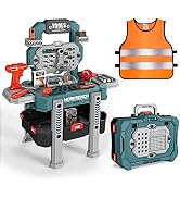Deejoy Kids Tool Bench with Realistic Tools and Electric Drill, 79 Pcs Transformable Kids Tool Se...