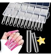 LIONVISON 3XL Clear Full Cover Nail Tips for Acrylic Nails Professional, 240PCS Extra Long Tapere...