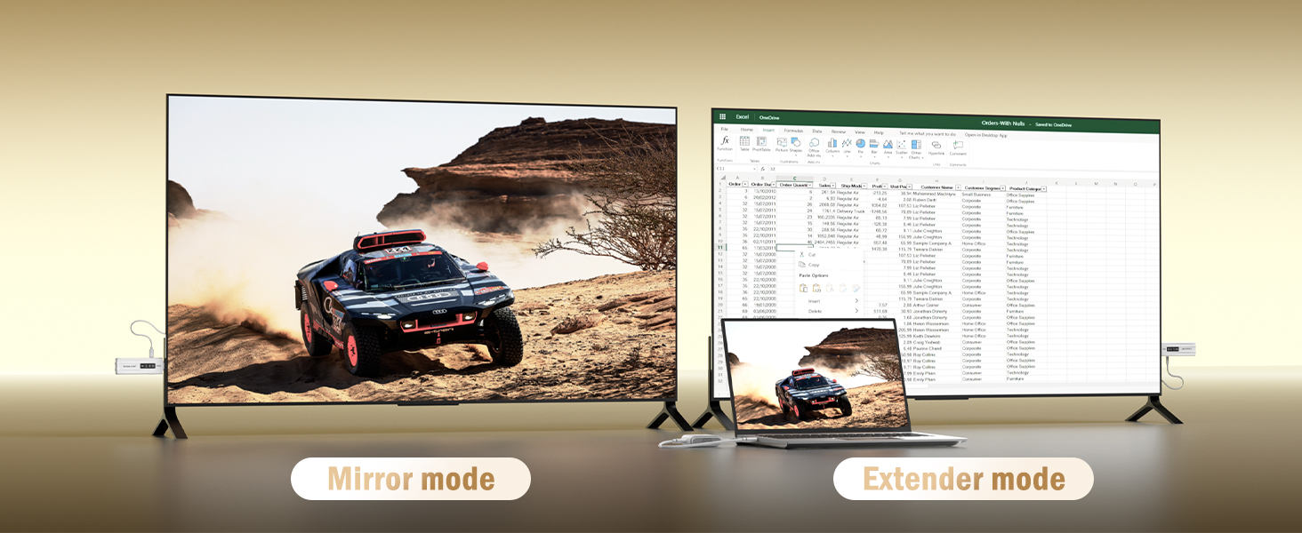 mirror &amp; extender mode