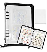 Nail Sticker Book Nail Art Organizer Display 40 Slots Sticker Storage Organizer Binder Empty Stic...