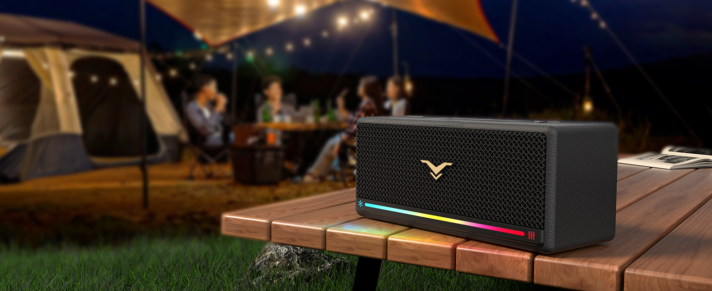 Bluetooth Speaker with Multi-Colored LED Lights