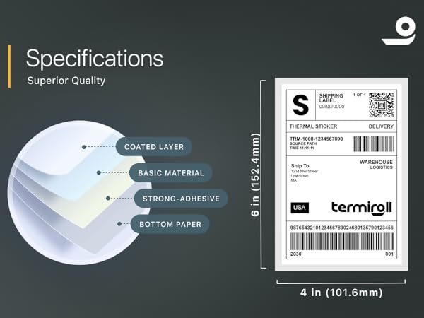 Termiroll Direct Shipping Thermal Labels have Superior Quality and Industrial - Grade Adhesive